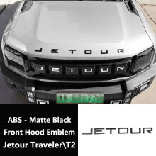 (Hood letters)Jetour T2 Spare Tire Emblem Car Logo Sticker Badge For Jetour Traveler Front Hood Decoration