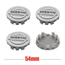 (Silver 54MM)4Pcs Car Wheel Center Hub Cap Tire Rim Cover Decoration Accessories For Nissan Qashqai