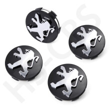 (Style C)4pcs 60MM Car Wheel Center Hub Cap Cover Logo Badge Emblem Stickers For Peugeot 3008 408 508