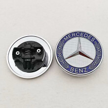 (Blue Wheat 57mm)57mm Car Front Star Hood Emblem Cover Bdage Bonnet Logo For Mercedes Benz W203 W204