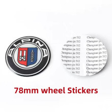 (4pcs 78mm Sticker)45mm 67mm 68mm 74mm 78mm 82mm Car Stickers Steering Wheel Logo Front Hood Bonnet