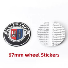 (4pcs 67mm Sticker)45mm 67mm 68mm 74mm 78mm 82mm Car Stickers Steering Wheel Logo Front Hood Bonnet