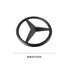 (Matte black-18.8cm)1pc 188mm/210mm ABS Car Front Grille Badge Decal Cover Emblem For Benz W204 W205