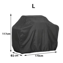 (μαύρο 61x117x170cm) Κάλυμμα BBQ Grill Αντισκονικό Αδιάβροχο Κάλυμμα BBQ Weber Heavy Duty Charbroil
