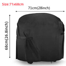 (420D 71X68CM)420D Oxford PU BBQ Grill Cover Outdoor Dustproof Waterproof Heavy Duty Grill Cover Anti-UV