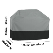 (210D 100x60x150cm GB)210D Outdoor BBQ Cover Waterproof Duty Grill Cover Garden Furniture Protective