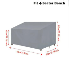 (190x66x89cmsilver)1pc Heavy Duty Outdoor Furniture Cover Garden Couch 2 3 4 Seater Bench Seat Cover