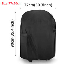 (420D 77X90CM)420D Oxford PU BBQ Grill Cover Outdoor Dustproof Waterproof Heavy Duty Grill Cover Anti-UV