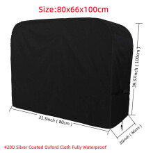 (420D 80X66X100CM)420D Oxford Cloth BBQ Cover Outdoor Dust Waterproof Rain Heavy-Duty Grill Cover Anti