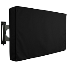 (40 42inch,BLACK)Outdoor Courtyard Encrypted Oxford Cloth Waterproof Dustproof Sunproof Outdoor TV CoverTV