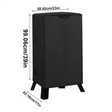 (23x17x39 inches)Electric Smoker Dust Cover Patio Grill Cover 210D Oxford Fabric Dust Cover Waterproof