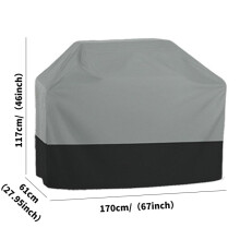 (170x61x117cm)Outdoor Grill Cover Waterproof Barbecue Cover Garden Weber Heavy Furniture Cover 210T