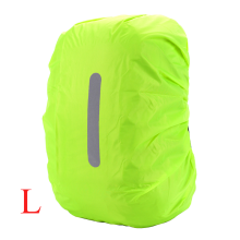 (Green L 55-65L)Safety Light Backpack Rain Cover: Reflective Waterproof Style for Outdoor Sport, Night
