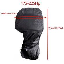 (175-225HP)210D Waterproof Motor Engine Boat Cover UV Oxford Yacht Full Outboard Anti Dustproof Cover