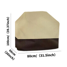 (420D 80x66x100cm)420D Oxford Cloth Outdoor BBQ Cover Waterproof Oven Cover Anti-Dust Beige Grill Cover