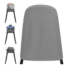 (Grey 89x69x115cm)Pizza Oven Cover Waterproof 210D Oxford Cloth Portable Outdoor Grill Oven Protective