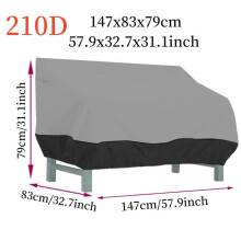 (210D 147x83x79cm)Outdoor Multi Person Chair Covers,Waterproof,Benchs Set Cover Sectional Sofa Set Cover,Garden