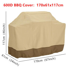 (600D 170x61x117cm) Κάλυμμα μπάρμπεκιου Oxford 600D Αδιάβροχο προστατευτικό βροχής Weber Heavy Duty