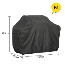 (Black-M)1PC Black Waterproof BBQ Cover Outdoor BBQ Accessories Grill Cover Anti Dust Rain Gas Charcoal
