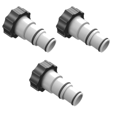 (Adaptador de manguera de 3 piezas) Adaptador de manguera de plástico roscado para piscina Intex ARU