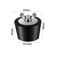 (25 mm) 1 unidad Tapón de goma negra de alta calidad para piscinas con tornillo de acero inoxidable,