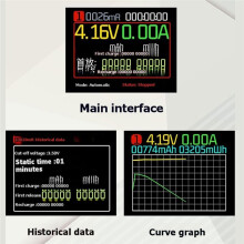 Dual Channel 18650 Lithium Battery Capacity Tester with Type C Interface Audible and Visual Alarm Electronic Load Tester