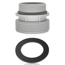(Set1) Adaptador de manguera de bomba de piscina de plástico nuevo, corto, de 40 mm a 1 1/2", adaptador