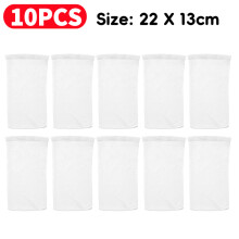 (10PCS B) Calcetines reutilizables para skimmer de filtro de piscina con cordón para limpiar residuos