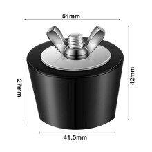 (51 mm) 1 unidad Tapón de goma negra de alta calidad para el invierno de piscinas con tornillo de acero