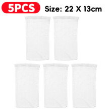 (5PCS B) Calcetines reutilizables para skimmer de filtro de piscina con cordón para limpiar residuos