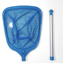(1 varilla) Red recogehojas de piscina con poste de metal - Rastrillo duradero para residuos finos en