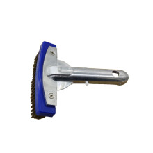 (K-1007) Cepillo para piscina de 5" con mango y respaldo de aluminio de 5" - Cerdas de acero inoxidable