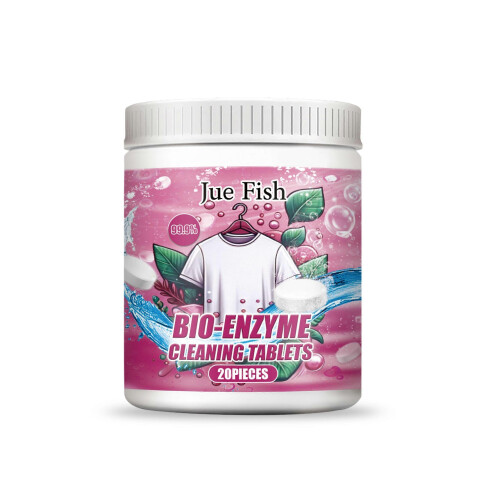 Jue-Fish Laundry Cleaner Tablets  Bio-Enzyme Stain Remover with Fresh Scent