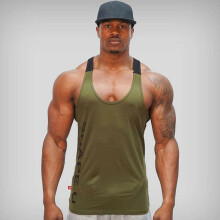 (Army Green,XXL)Gym Herren Muskel Ärmellos Tank Top T-Shirt Bodybuilding Sport Fitness Weste
