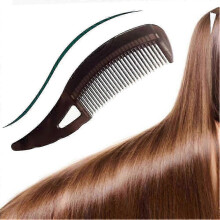 Brown Hollow Comb for Scalp Cleansing and Oil Control with Gentle Massage Bristles