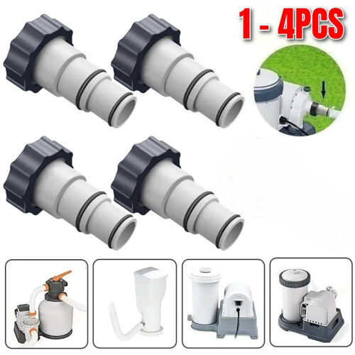 (3pcs)Intex Pool Hose Adapter & Connector 1-4Pcs Threaded for Above Ground Pool Pump Filter System Universal 1