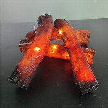 4PC 18cm Transparent Resin Simulated Charcoal Strip Firewood Pile Fireplace Decoration Accessories US Plug