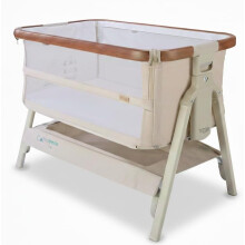 2-in-1 Next To Me Crib & Standalone Baby Cot - Bedside Crib with 6 Height Levels, Easy Travel Set Up, Castors & Mattress Included (0-6 Months)