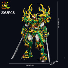 (ΑΡΙΘ. 30 χωρίς κουτί) HUIQIBAO SunWuKong Warrior Mech Robot Building Blocks MOC Chinoiserie Action