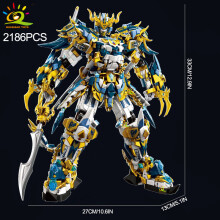 (ΑΡΙΘ.31 χωρίς κουτί) HUIQIBAO SunWuKong Warrior Mech Robot Building Blocks MOC Chinoiserie Action Figure
