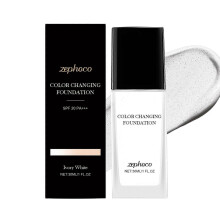 Zephoco Ivory Color-Changing Foundation, hydrating, lightweight, long-lasting, natural, and sheer.