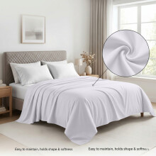 (Double, White) LUXOR 100% Egyptian Cotton 200 Thread Count Flat Bed Sheet - Soft Hotel Quality Cotton Sheet UK