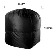 (80x100cm) Waterdichte ronde barbecuehoes, stofwerend, geschikt voor kamperen en buitenbarbecueën, regenbescherming