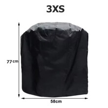 (zwart 58x77cm) Zwartgrijze waterdichte barbecuehoes voor buiten, geschikt voor zware tuinmeubelen,