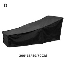 (Zwart 200x68x40x70cm) Waterdichte hoes voor ligstoel/fauteuil, beschermhoes voor buiten, tuin, terras