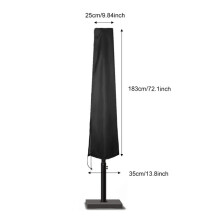(183x25x35cm) Elastische parapluhoes, waterdichte zon- en regenbescherming voor buitenparasols