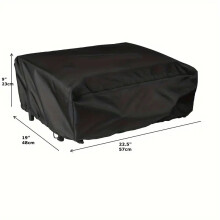 (zwart) Universele, robuuste grillhoes, geschikt voor bakplaten met kap en campinggrills, accessoire