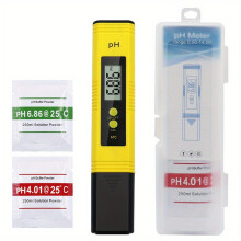 (Geel) pH-meter 0-14 testerpen voor hydrocultuur 0,01 hoge precisie zakformaat voor drinkwater en zwembad