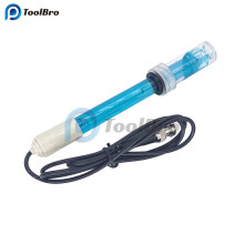 (Blauw) pH-elektrode sensor sonde fabriek industrie experiment laboratorium zwembadwateranalysator pH-meter