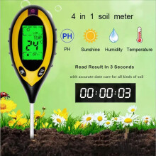 (4-in-1) Nieuwe bodem-pH-meter 4-in-1 pH-meter, lichtmeter, vochtmeter, zuurgraadmeter, bodemtester,